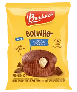 Bolinho Chocolate Recheio Baunilha Bauducco Pacote 40g