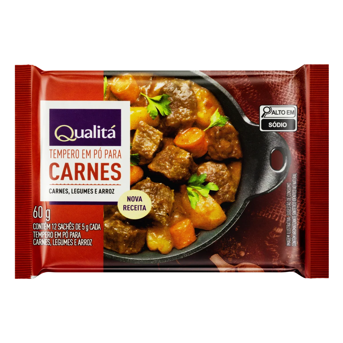 Tempero para Carnes, Legumes e Arroz QUALITÁ 60g