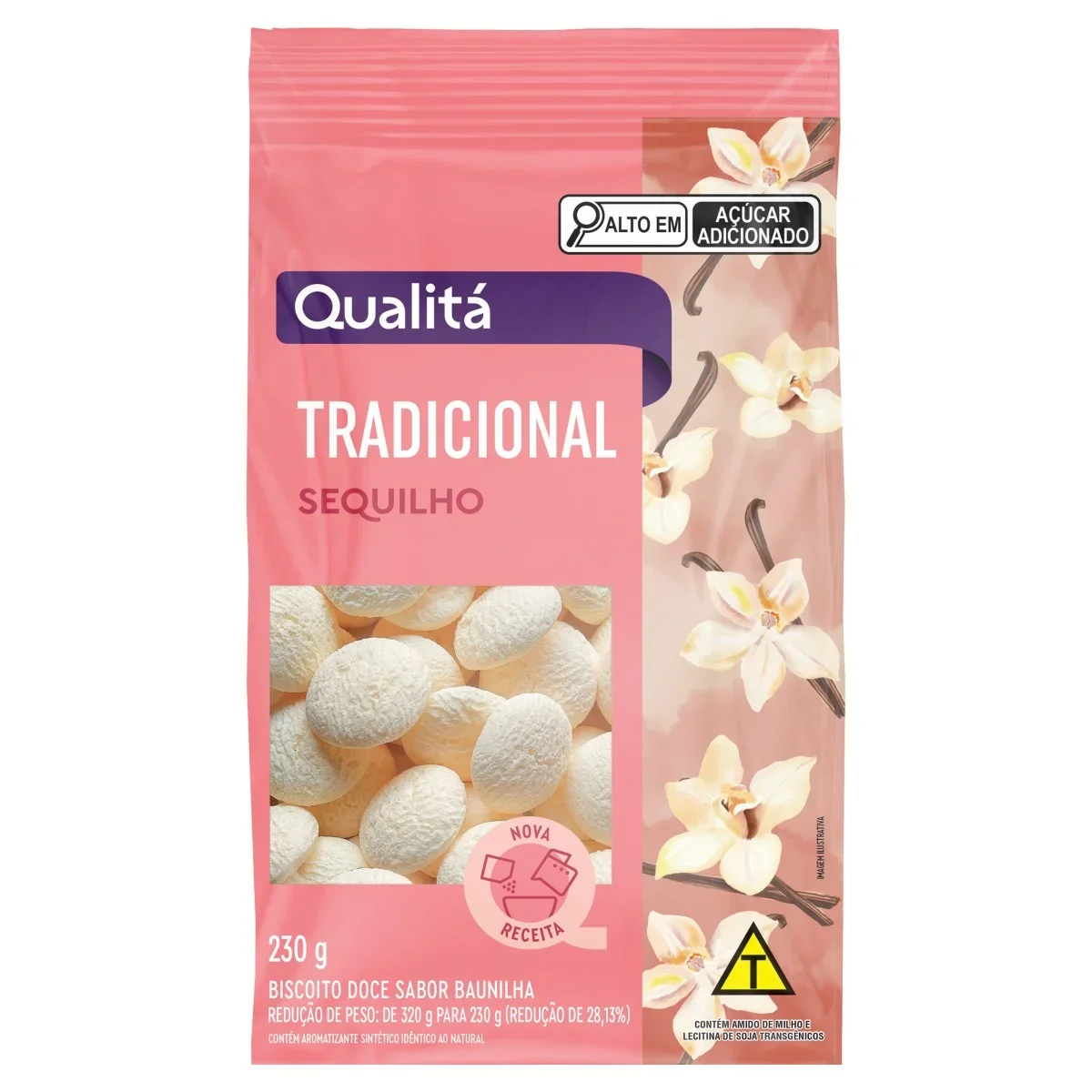 Biscoito Sequilho Tradicional Qualitá Pacote 230g