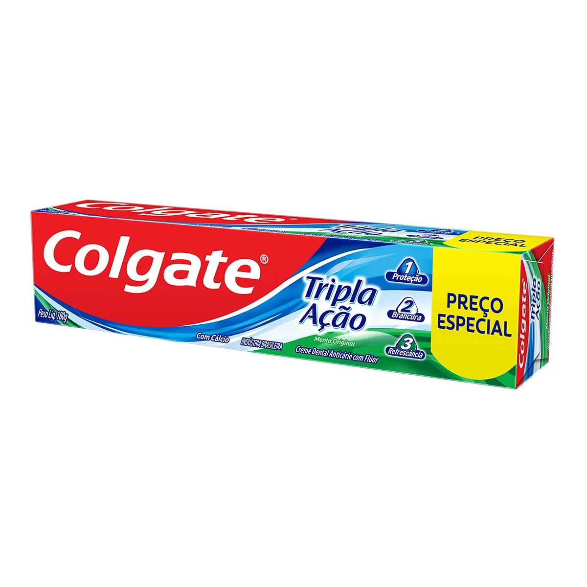 Creme Dental Menta Original Colgate Tripla Ação Caixa 180g Preço Especial