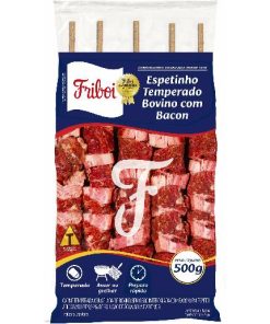 Espetinho Bovino Friboi 500g - Temperado - Bacon