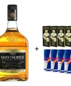 Combo Whisky Natu Nobilis 1 Lt + 4 agua de coco + 4 energetico