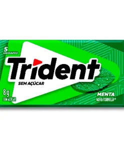 Chiclete Trident Menta Sem Açúcar 8g - Embalagem com 5 unid.